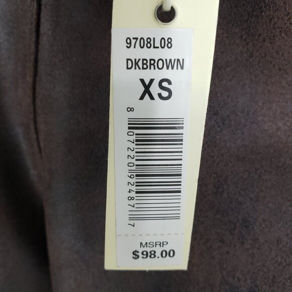 Max Studio Vegan Faux Leather Leggings XS High Rise Waist Ankle Pull On Brown - Picture 5 of 9